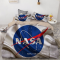 NASA astronaut digital printing brushed bedding set